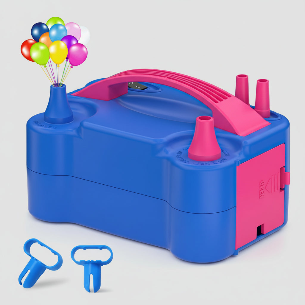 Bomba de Balões Elétrica de Dupla Boca Decoração Rápida para Festas