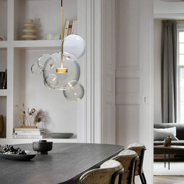 SphereGlow - Moderne Glazen Hanglamp voor Woonkamer en Eetkamer