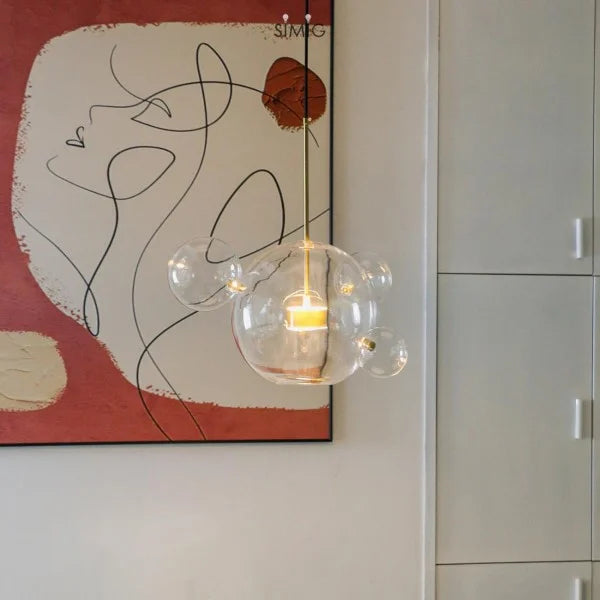 SphereGlow - Moderne Glazen Hanglamp voor Woonkamer en Eetkamer