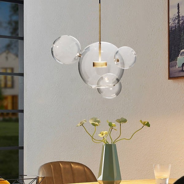 SphereGlow - Moderne Glazen Hanglamp voor Woonkamer en Eetkamer