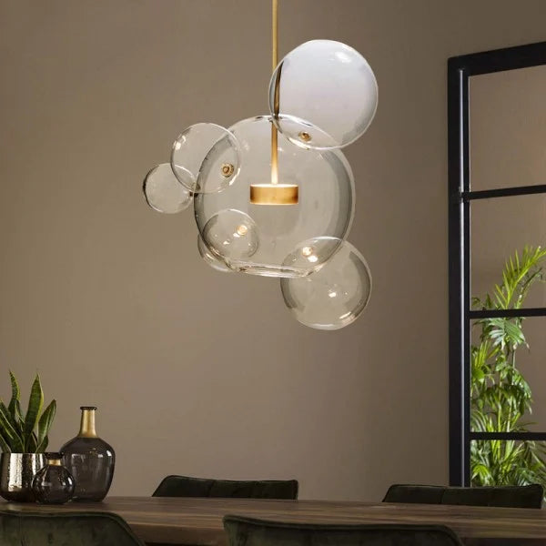 SphereGlow - Moderne Glazen Hanglamp voor Woonkamer en Eetkamer
