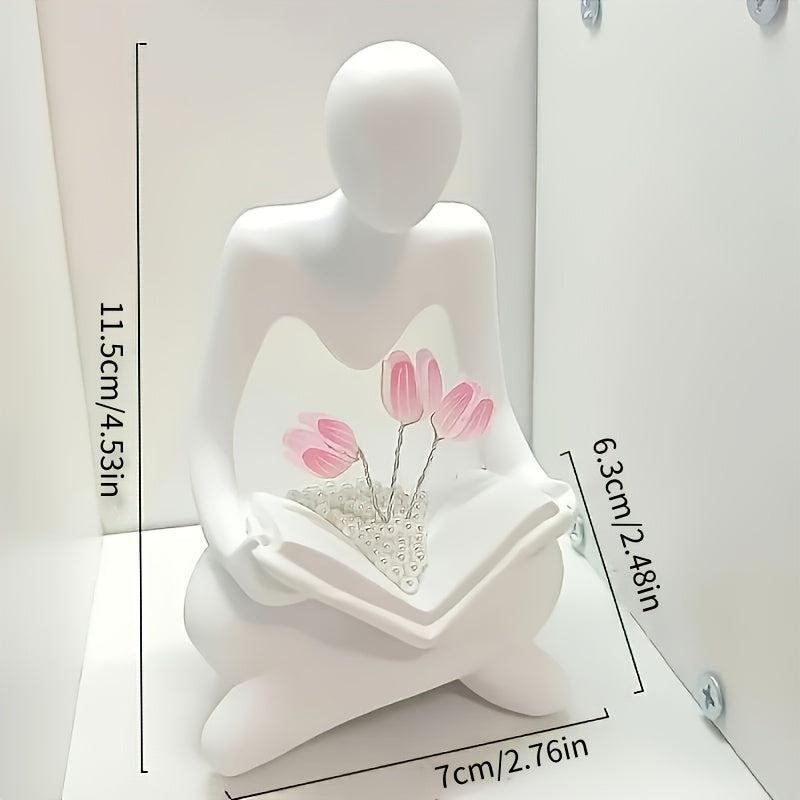 ArtTulip - Lampada Notturna Astratta a Forma di Tulipano in Resina Artistica