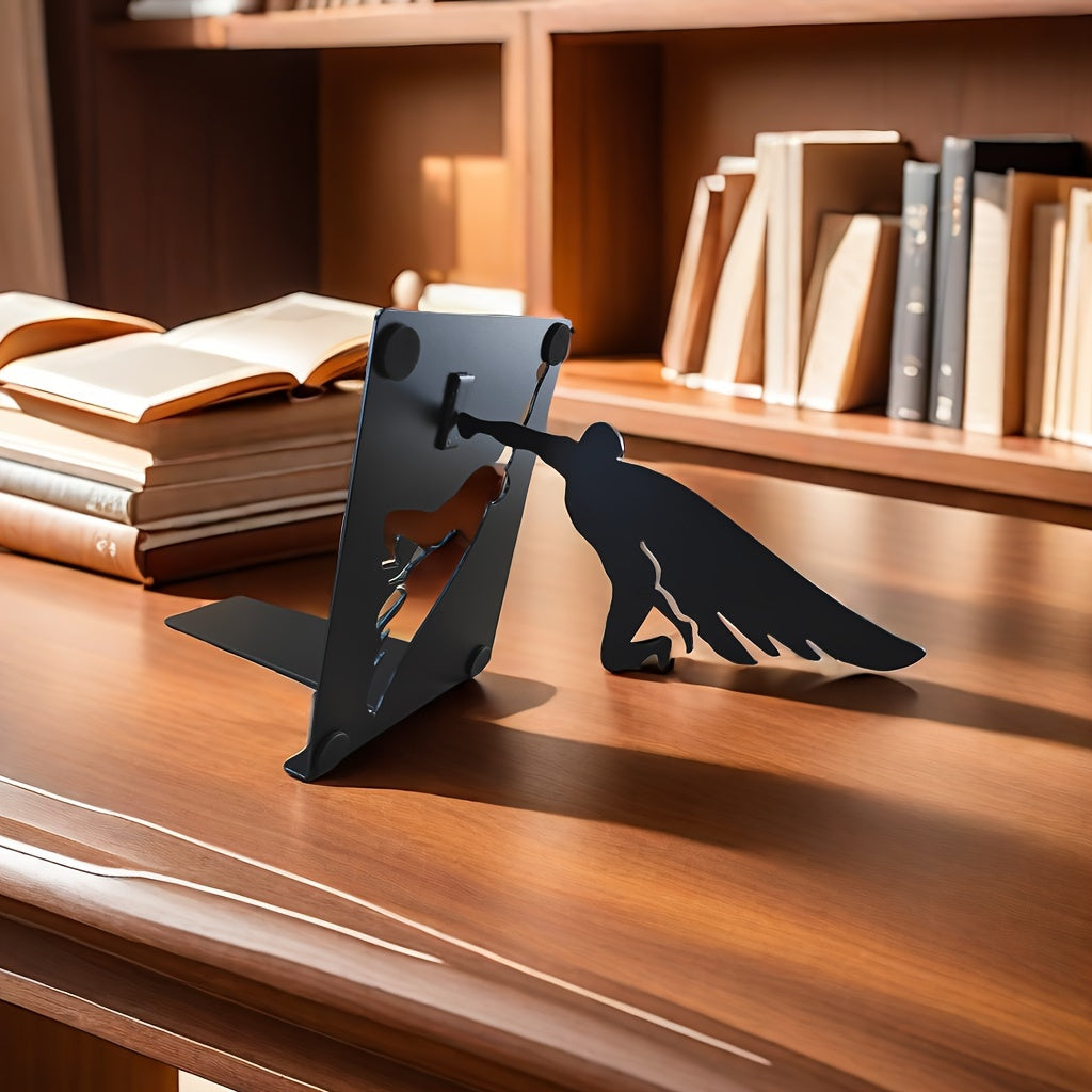 IronHold - Eenvoudige Gietijzeren Boekensteun - Ideaal Cadeau voor in Huis