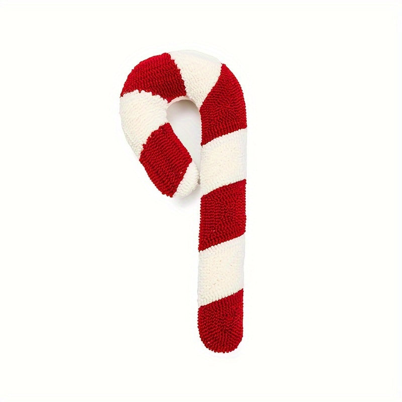 CandyCaneKussen - Vintage Kerstkussen, Handwasbaar, Polyester Vulling