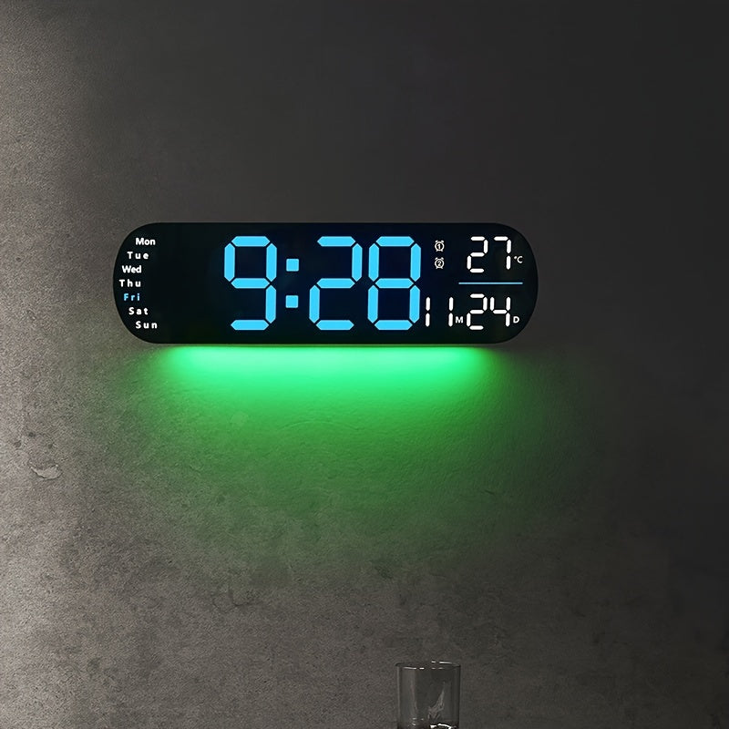 LumoView - Slimme LED Wandklok met Temperatuur en Kalender