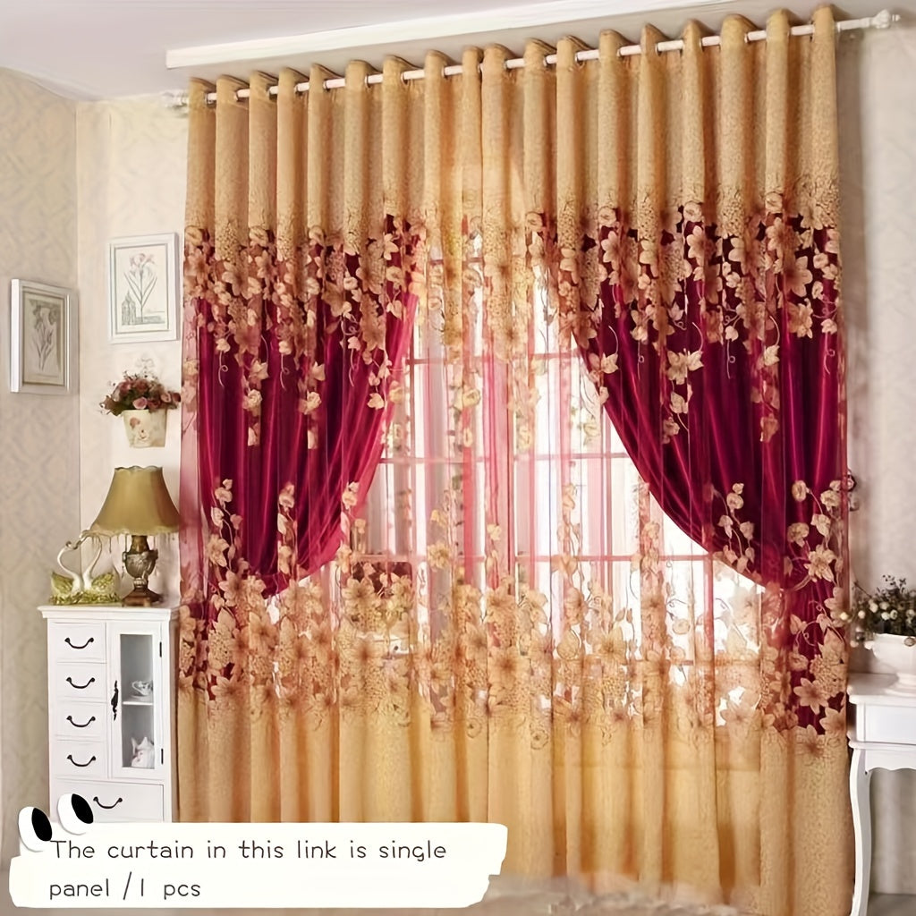 Tenda oscurante in stile europeo - Jacquard a doppio strato per camera da letto e soggiorno