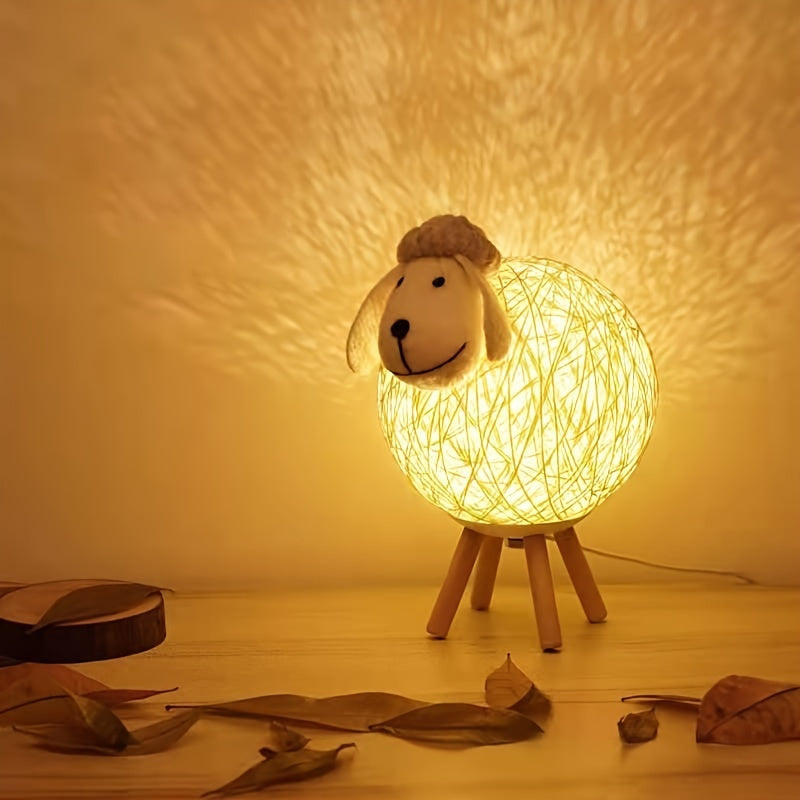 SheepGlow - Lampada Notturna USB a Forma di Pecora, Dimmerabile e Regolabile