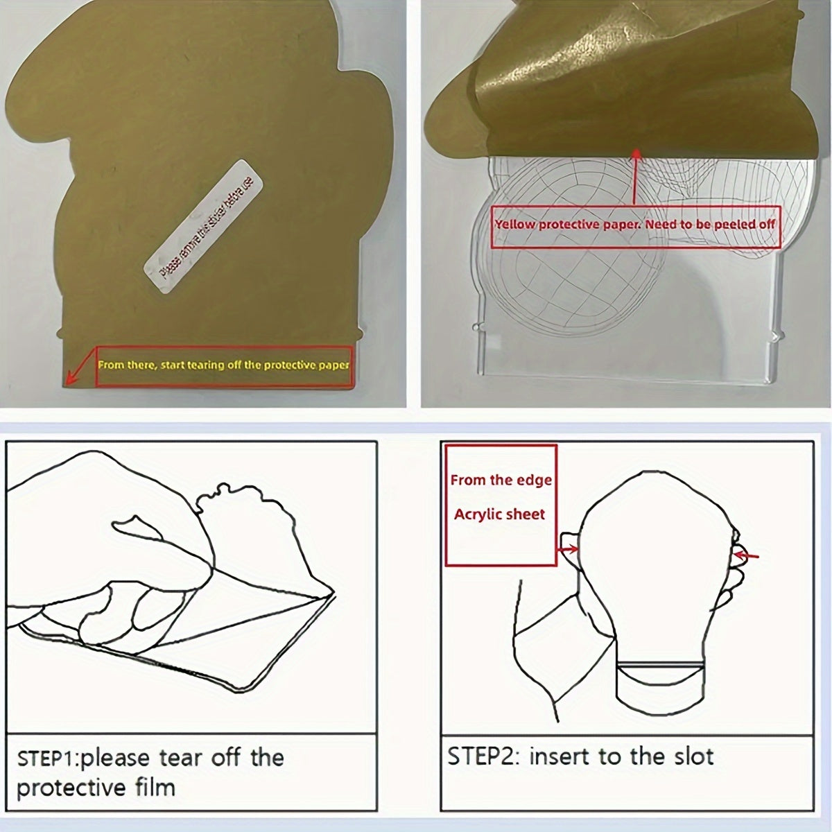 MuziekLicht - Lámpara de mesa acrílica moderna con control táctil y conexión USB