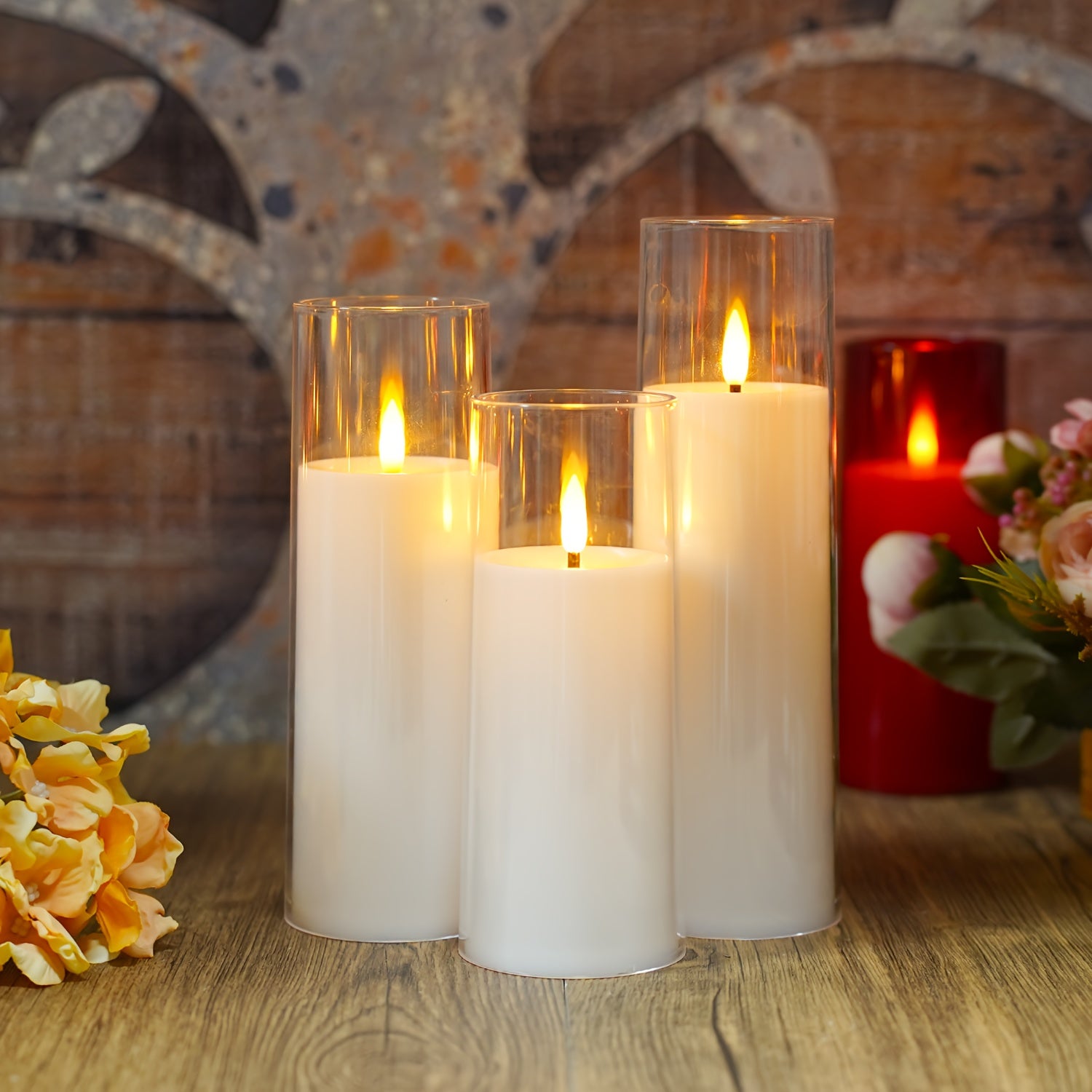 5 pezzi di candele LED senza fiamma con telecomando - Per decorazioni di Natale, Halloween, matrimoni