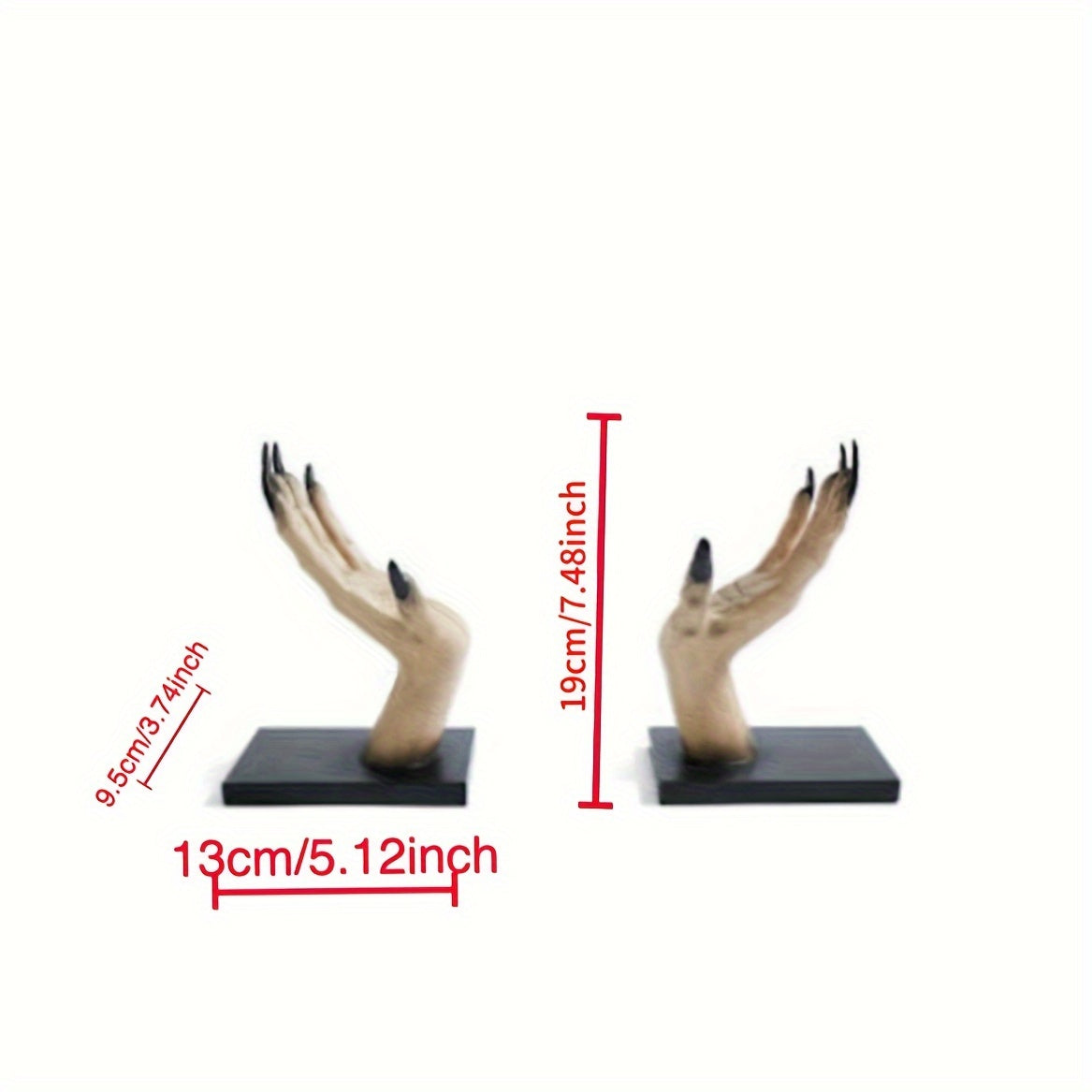 DemonHand - Set di 2 Fermalibri in Resina per Decorazione Interna/Esterno