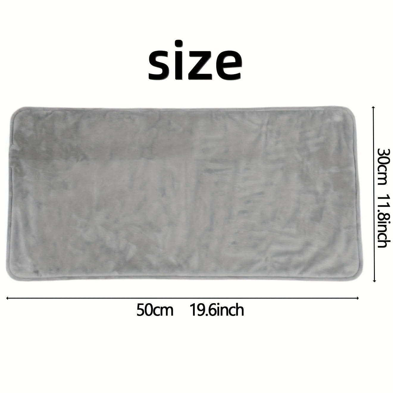 Coperta Riscaldante Elettrica USB - Coperta in Flanella Impermeabile, Grigia, 10W