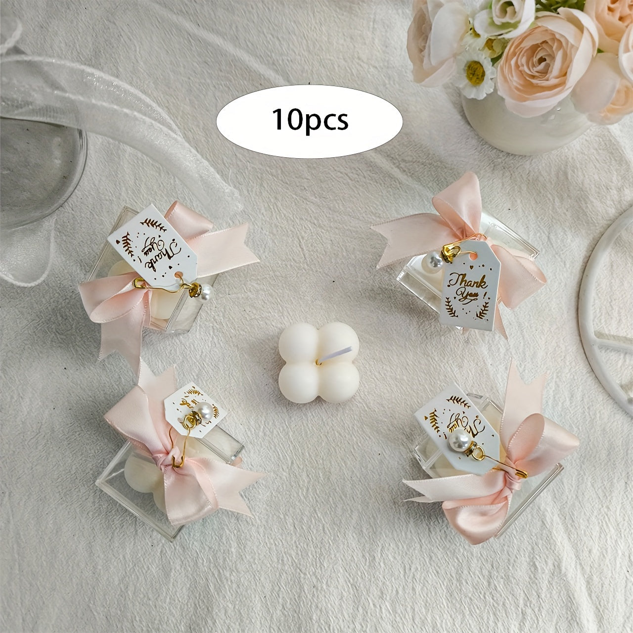 Candele Profumate Fresia (10/20 pezzi) - Perfette per Matrimoni, Baby Shower e Decorazioni per la Casa