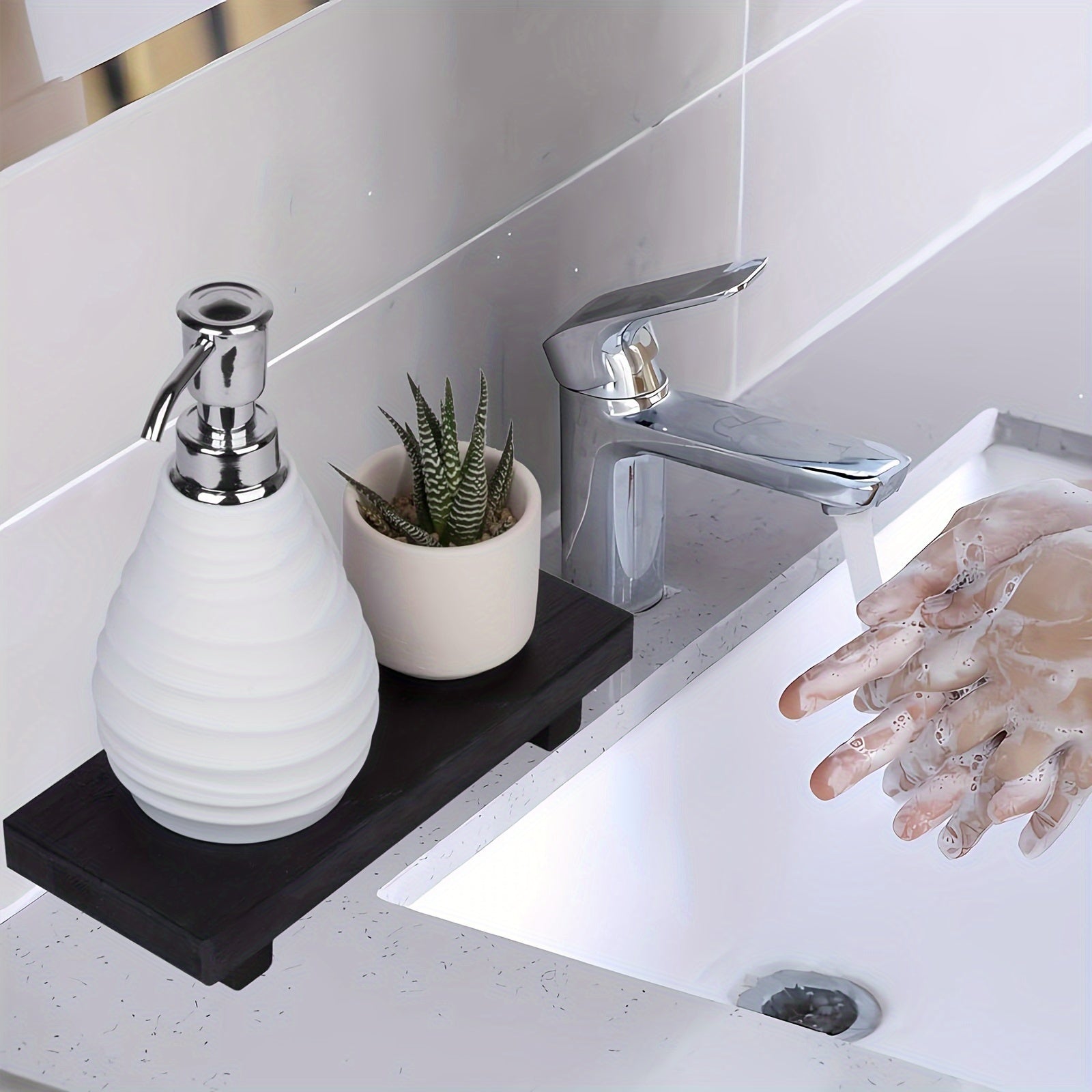 Tabuleiro de Madeira - Gaveta Rústica de Madeira para Casa de Banho & Decoração de Quinta