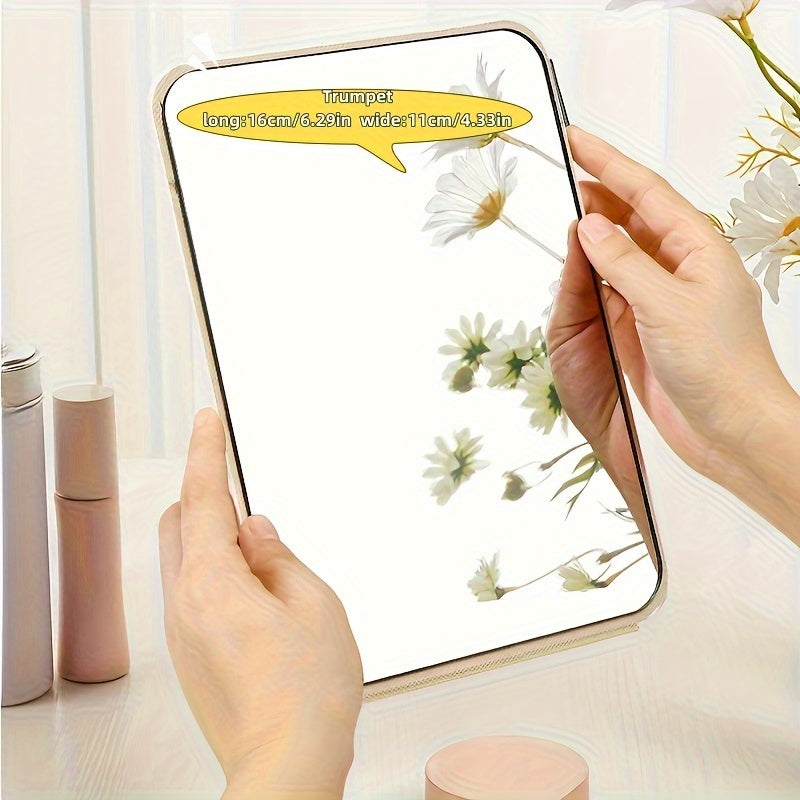 Portable Foldable Makeup Mirror – HD, Table Model, Ideal for Women & Girls, Battery-Free