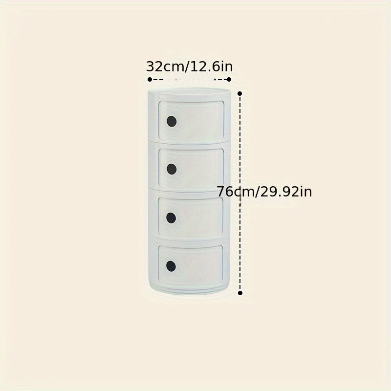 Comodino Rotondo – Mobiletto Bianco per Riporre