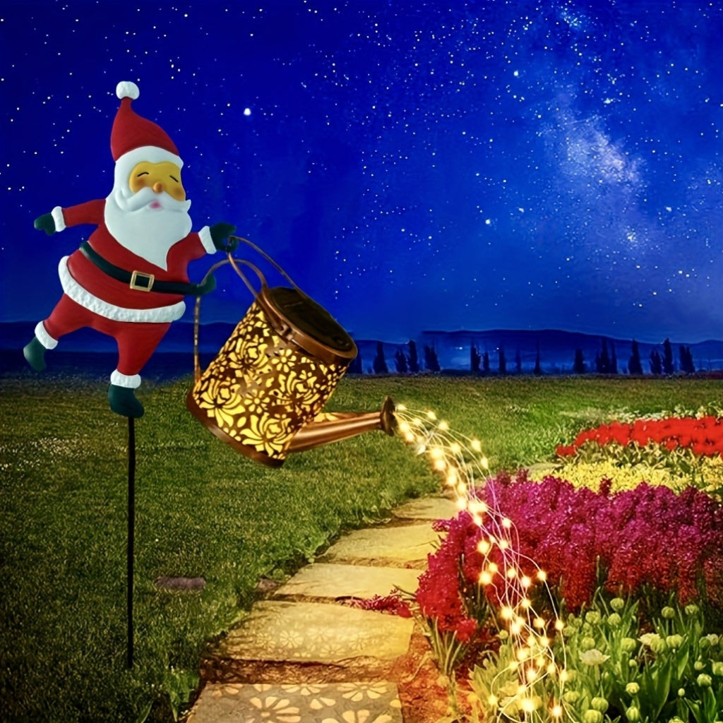 LumiLicht - Solar Energy Waterfall LED Garden Light, Decorative Watering Can