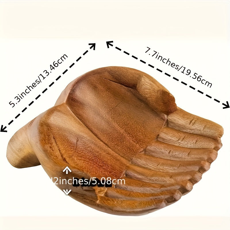 CrystalWood - Houten Handkom met Kristallen Accenten voor Dressoirorganisatie