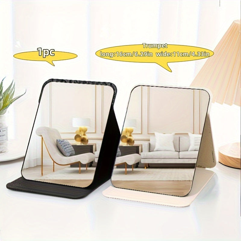 Portable Foldable Makeup Mirror – HD, Table Model, Ideal for Women & Girls, Battery-Free