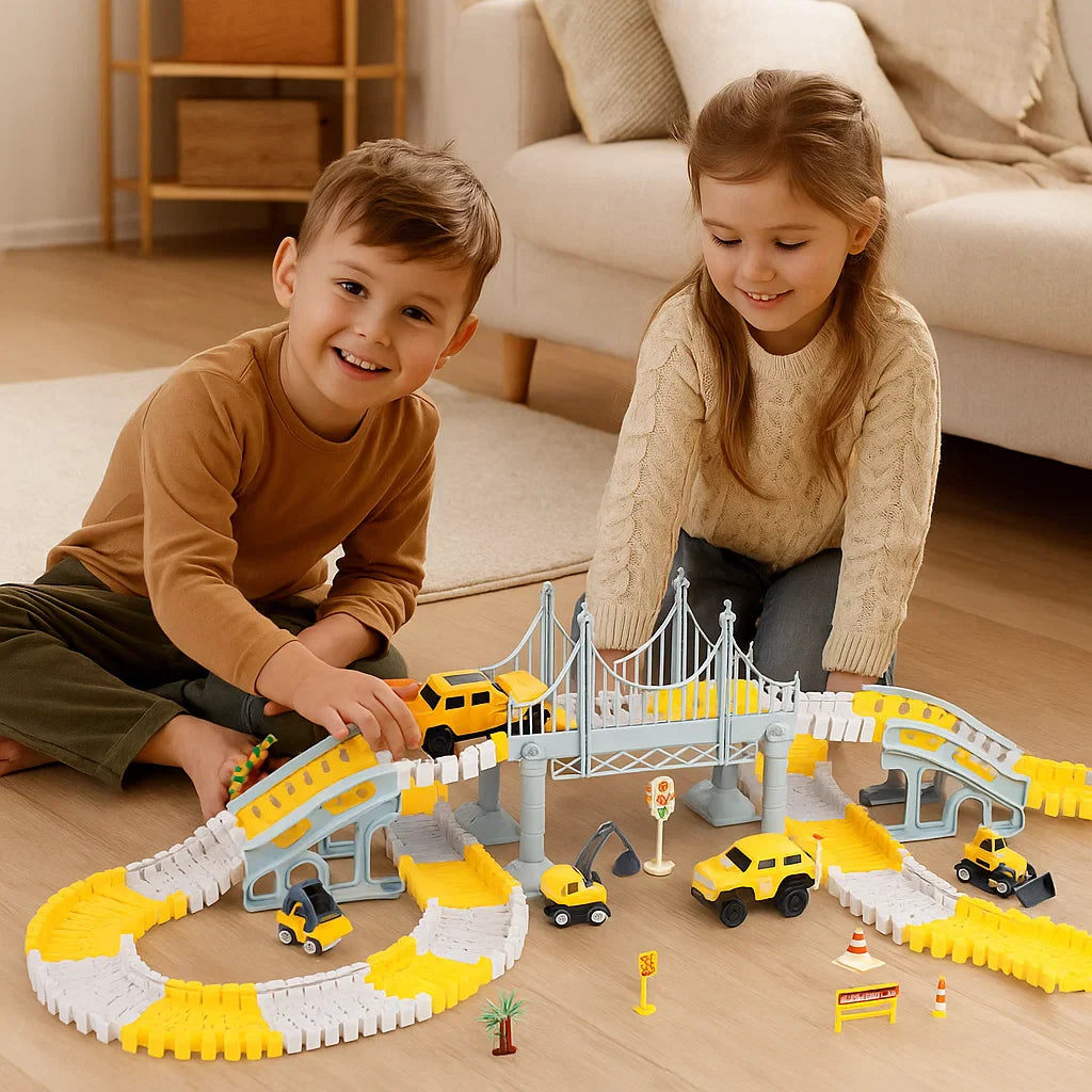 Pista de Corrida Brinquedo Conjunto de Veículos de Construção Crianças
