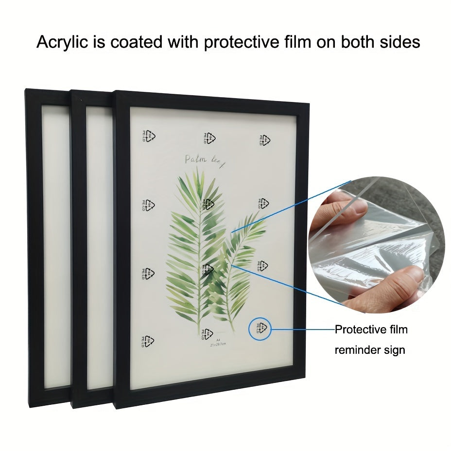 Juego de 3 Marcos de Fotos de Madera - Marco de Fotos Clásico para Decoración de Pared y Mesa, Perfecto para Fiestas y Regalos