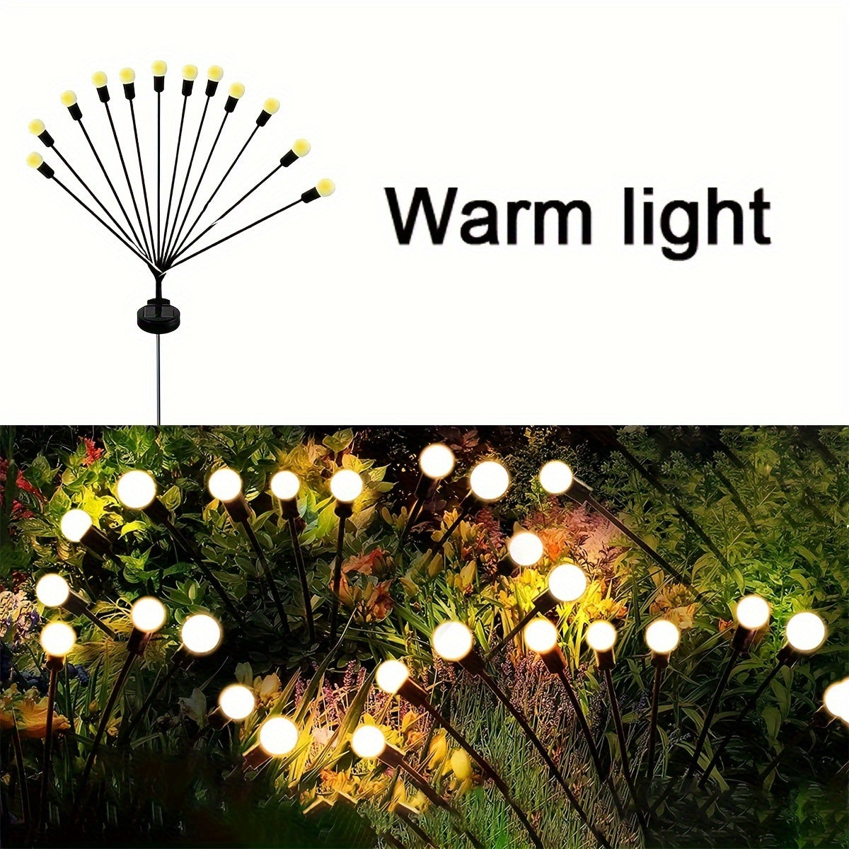 SolarFirefly - LED Garden Decoration Firefly Lights, Waterproof Outdoor Lighting