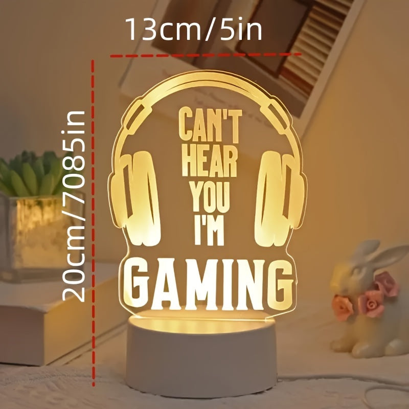 GameLamp - Mini lámpara de mesa LED con carga USB para sala de juegos