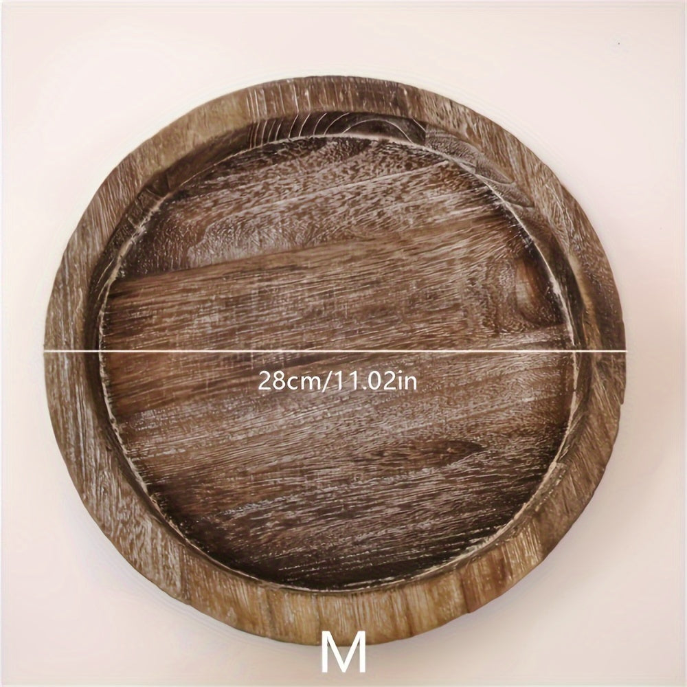 RusticBowl - Ciotola Rotonda in Legno | Portacandele Rustico & Decorazione Natalizia