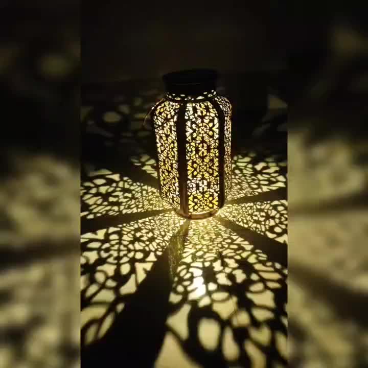 SolarLight - LED Hanging Garden Lantern, Hollow Design, Solar Energy