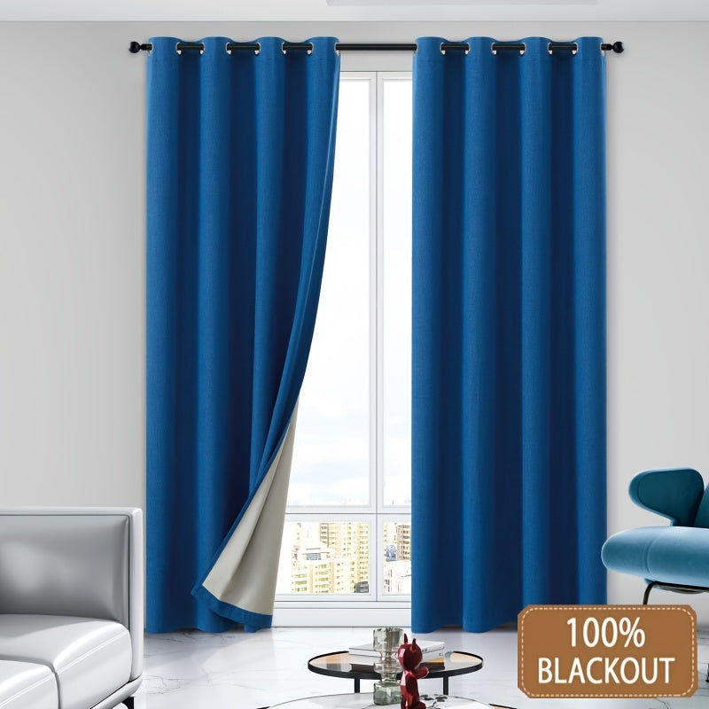 1 Pieza de Cortinas Opacas - Ahorro de Energía, Bloqueo Solar y Aislamiento Térmico para Dormitorio y Sala de Estar