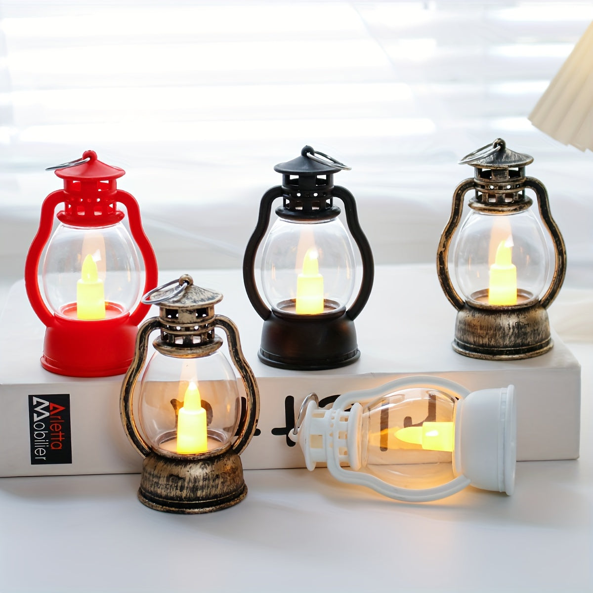 VintageGlow - Encantadora linterna navideña LED a pilas