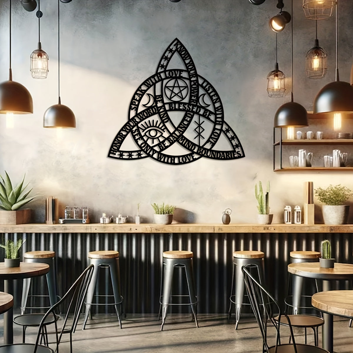 CelticKnot - Goede Heks Keltische Knoop Metalen Wandkunst