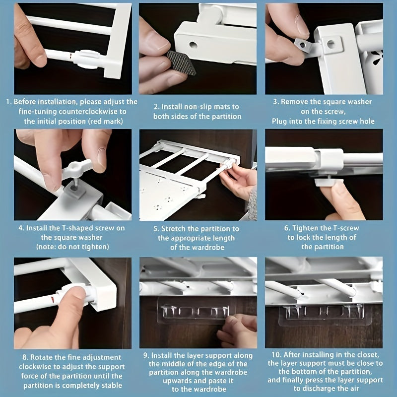 FlexRack - Verstelbaar Wandgemonteerd Opbergrek met Intrekbare Technologie