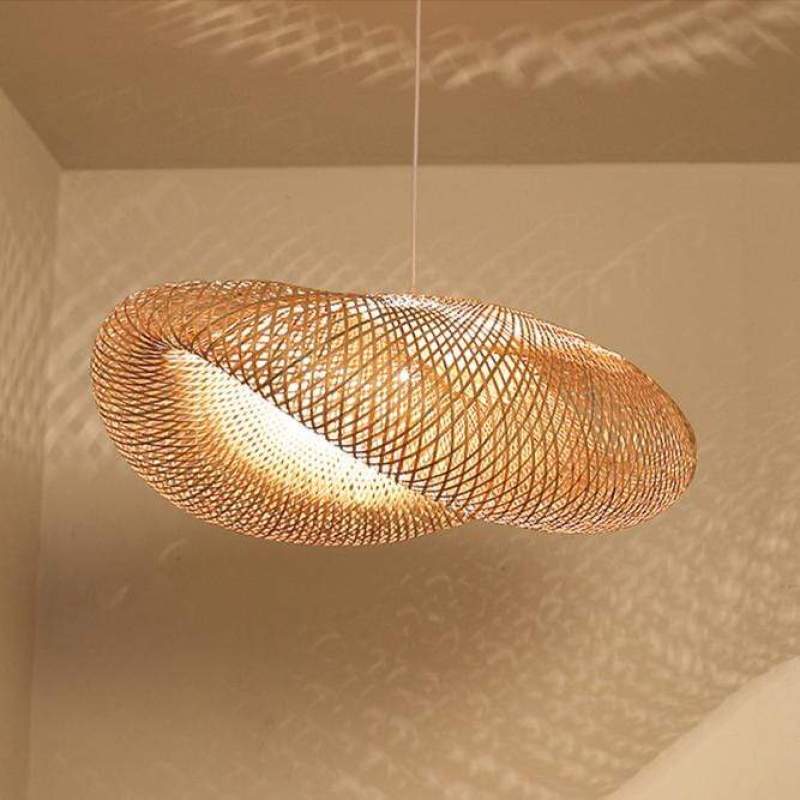 ZenBamboo LED Hanging Lamp Bamboo Spheres for Bedroom