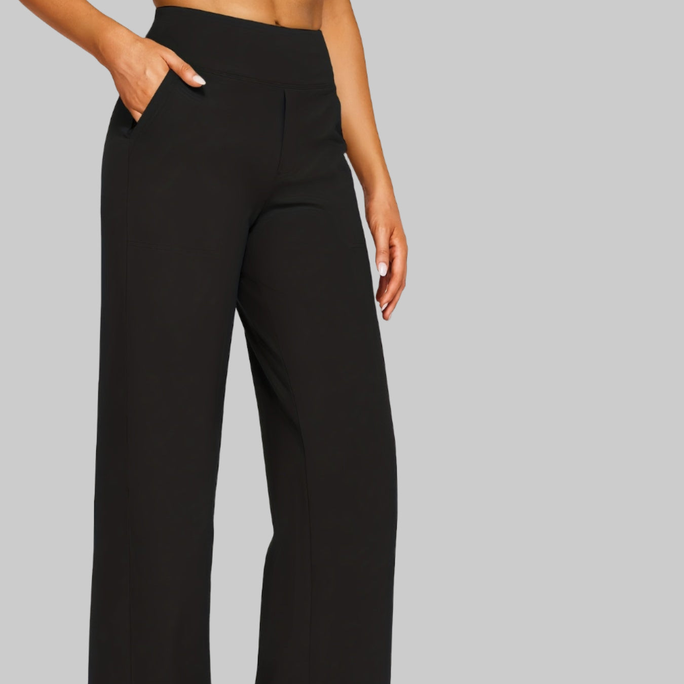 Dames Broek Wide Leg Elegante Stretch Nylon Lange Pantalon