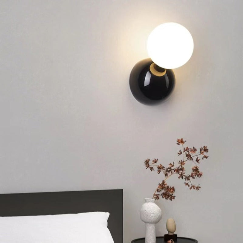Nova Modern LED Indoor Wall Lamp Black/White Metal Living Room