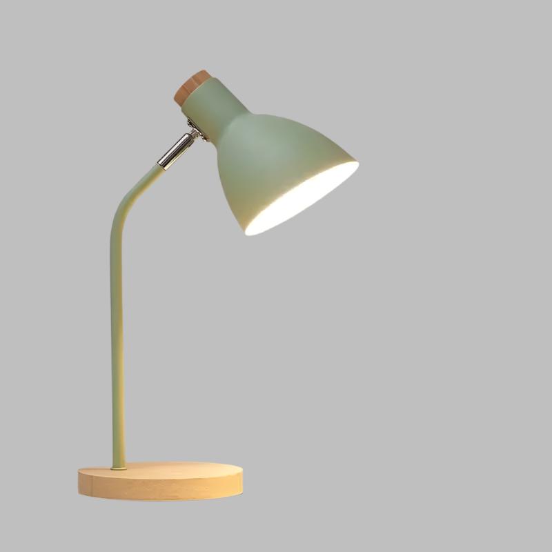 LumiWood – Houten Tafellamp, Scandinavische Bureauverlichting met Hout en Metaal