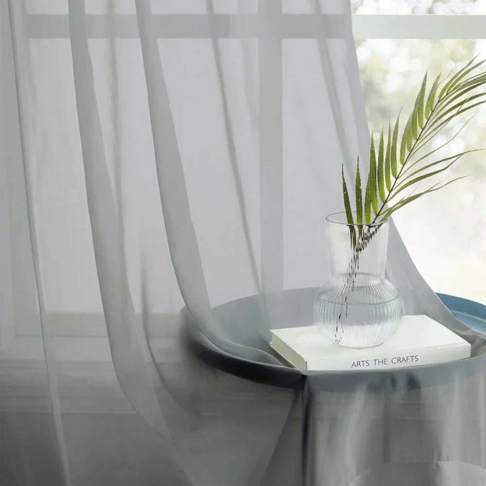 Tala Solide Vlamvertragende Transparante Gordijnen Plissé