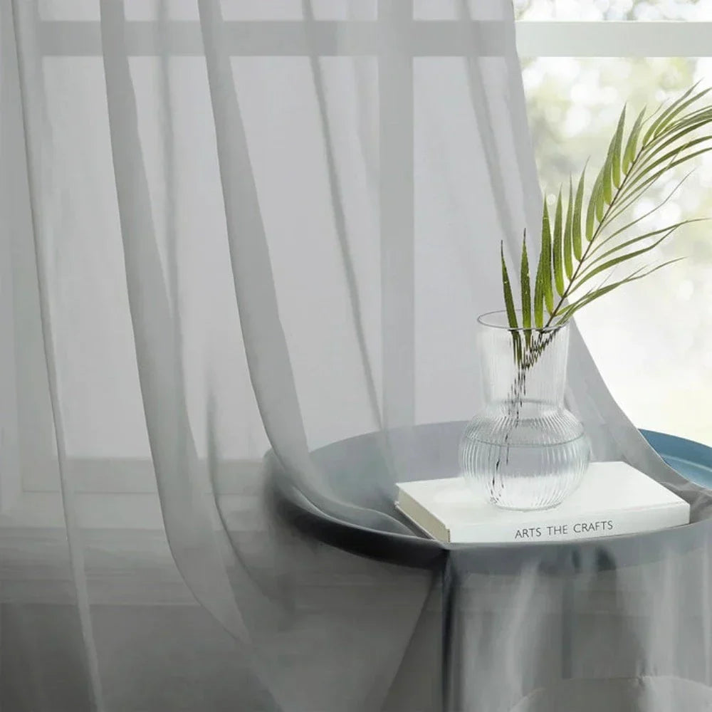 Tala - Vlamvertragende Semi-transparante Gordijnen Zachte Kap