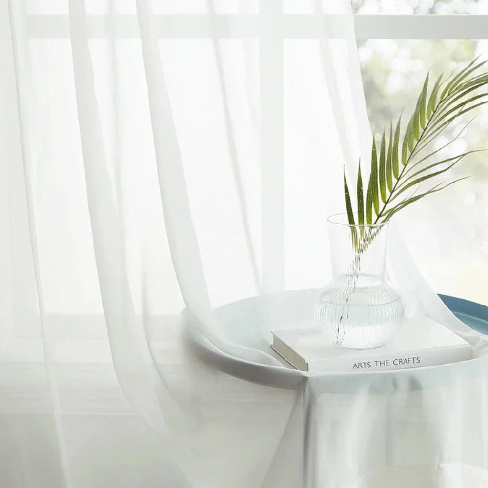 Tala Solide Vlamvertragende Transparante Gordijnen Plissé