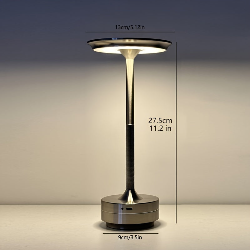 LumiTaf - Lámpara de mesa LED para dormitorio con USB y control táctil