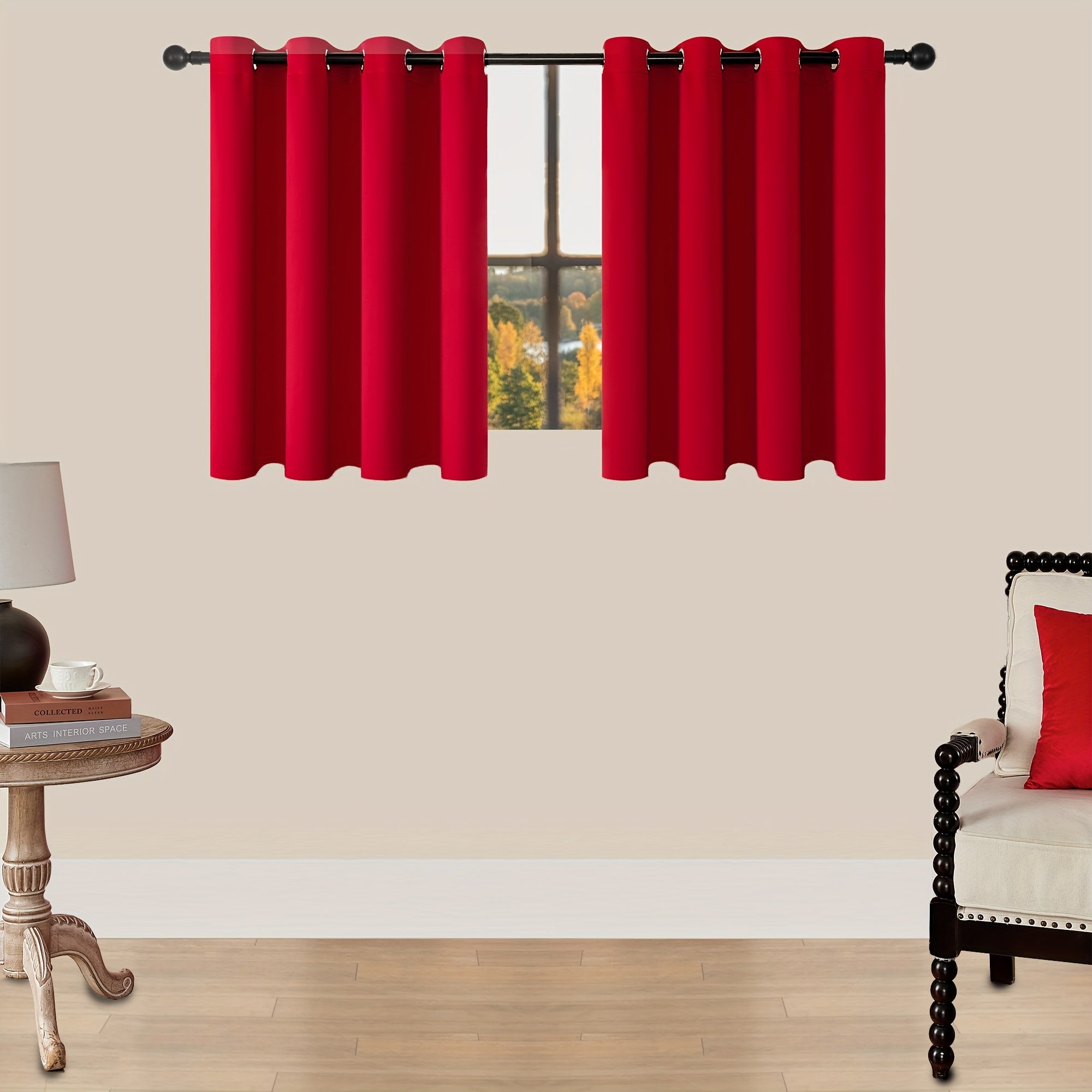 Tende Oscuranti - 2 Pezzi Tende Moderne in Poliestere con Isolamento Termico e Anelli