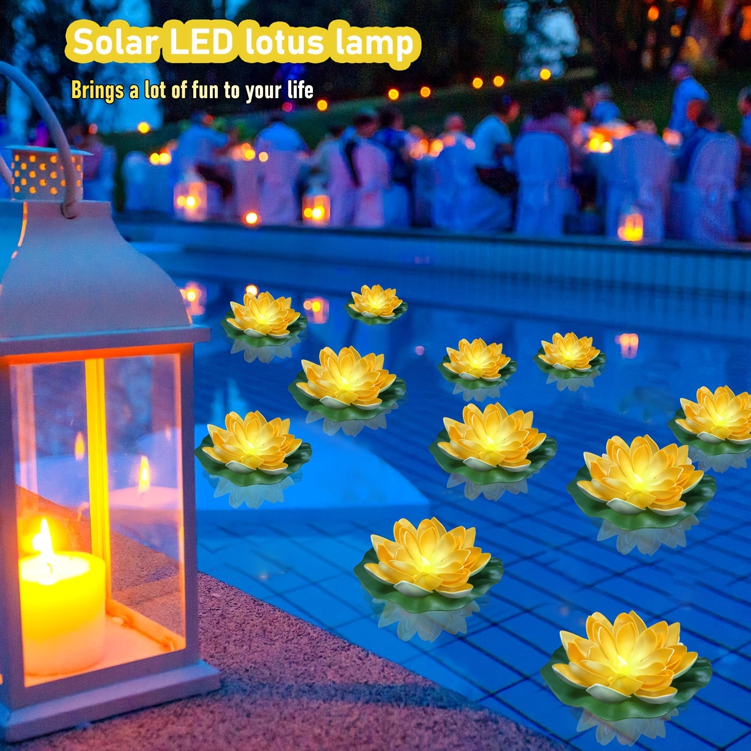 SolarLily - Lanterna Solare LED a Forma di Loto Decorativa in 3 Colori