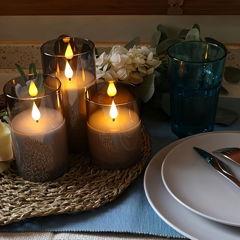 Set di Candele LED Senza Fiamma con Telecomando – 8 Modalità di Lampade a Candela Tremolanti per Interni ed Esterni – Plastica ad Alta Trasparenza