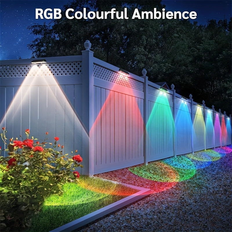 SolarShine - 2 Pieces Solar Wall Lamps with Color Change and Warm Light