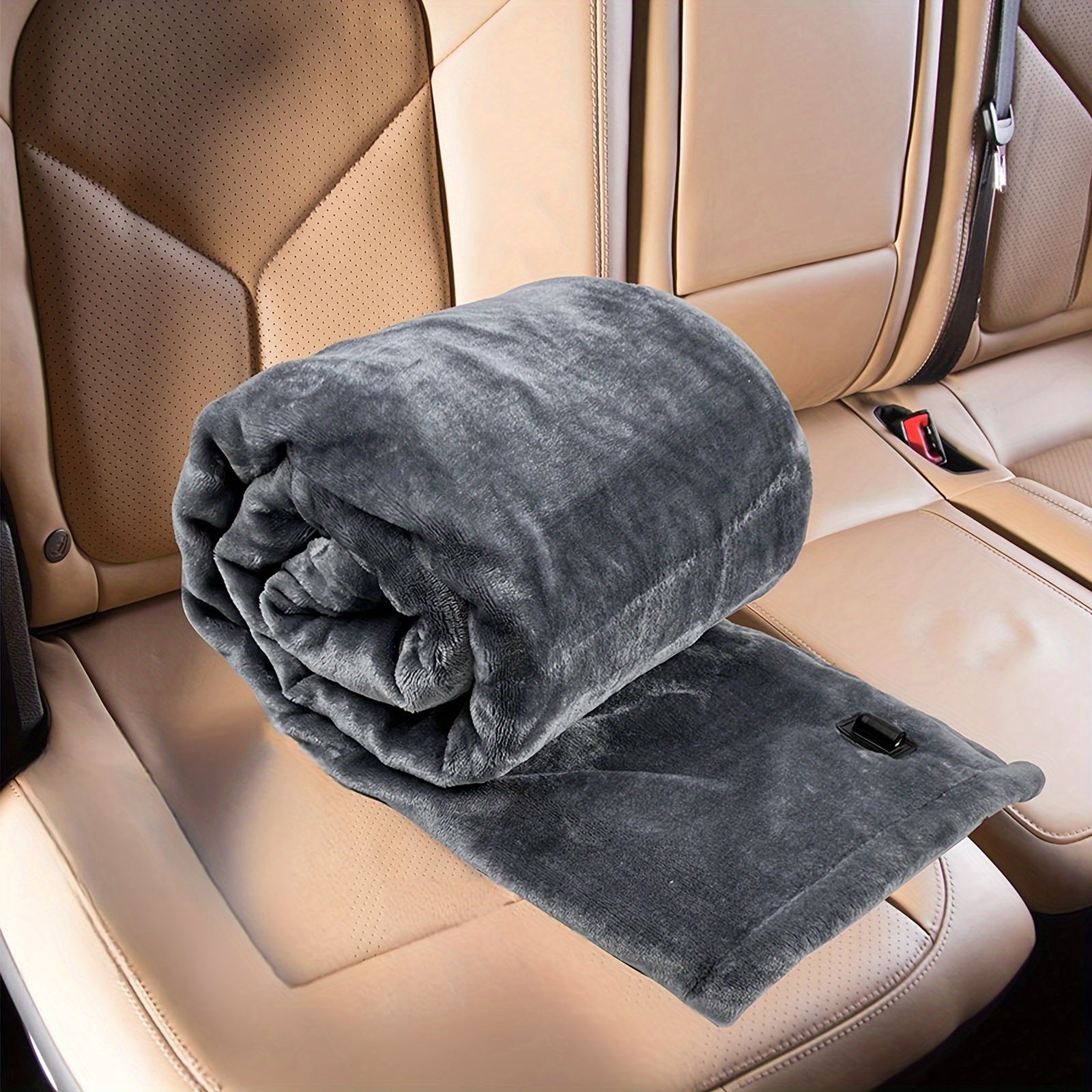 Coperta Riscaldata per Auto - Coperta Elettrica 12V per Auto, Camion, SUV o Camper - Morbida Coperta in Flanella con Protezione da Surriscaldamento