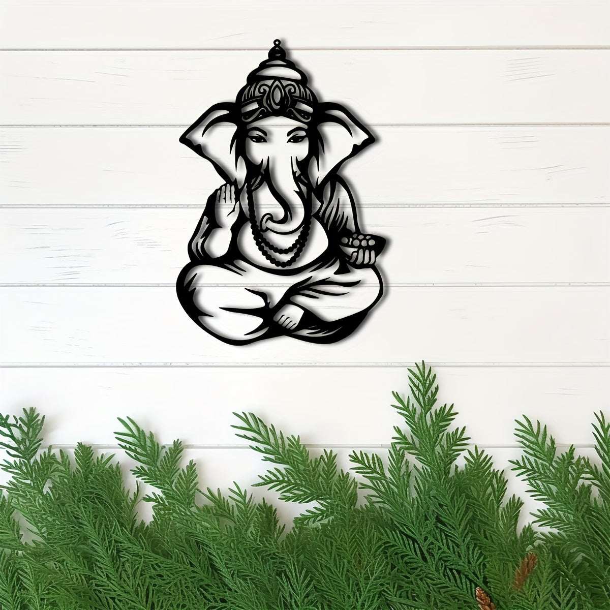 GaneshaDecor - IJzeren Ganesha Muurkunst