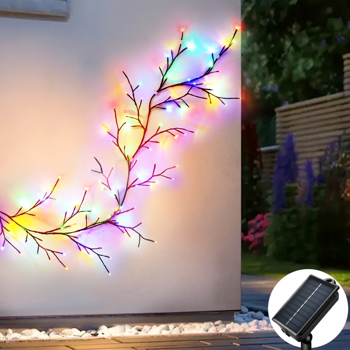 SolarWillow - 1.8m Flexible Solar String Light with Warm LED Lighting and 8 Modes