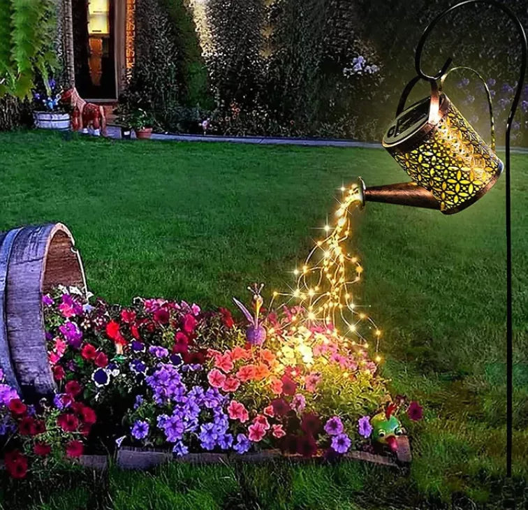 The Enchanted Watering Can, Solar-Powered Watering Can Made with Fairy Light