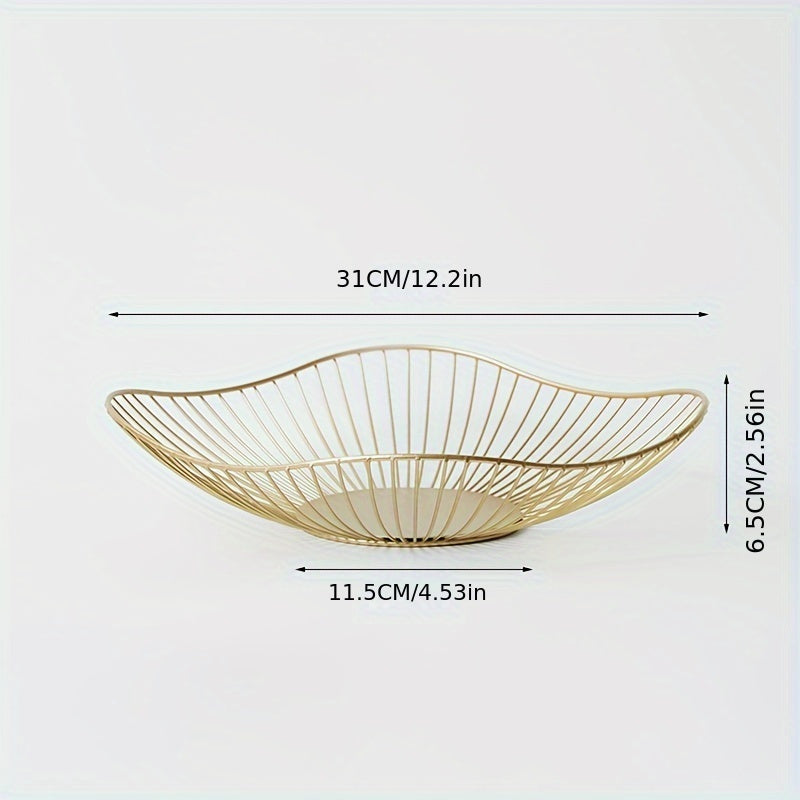 MetalServe - Elegante Metalen Fruitkom voor Woonkamer & Huisdecoratie