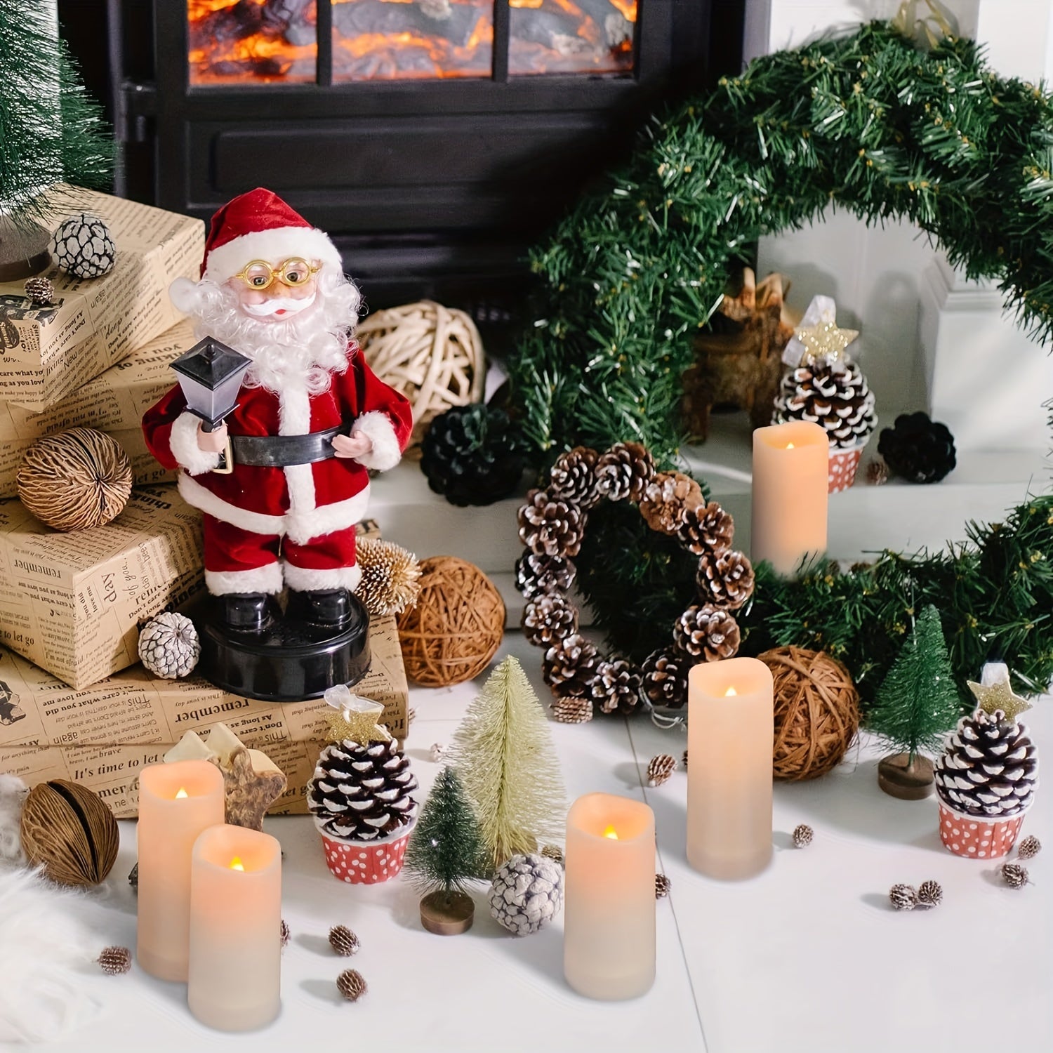 Set di 12 Candele LED Senza Fiamma con Telecomando